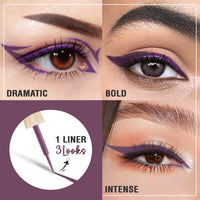 Glamveda Super Matte Liquid Eyeliner – Purple, Smudge-Proof, Waterproof, Quick Drying | 24-Hour Long Stay | Smooth Application | Bold, Clean, Smudge-Free Look