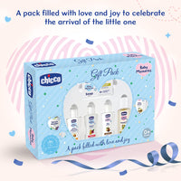 Chicco Baby Moments Caring Set Blue, Gift Set for Babies, 0m+