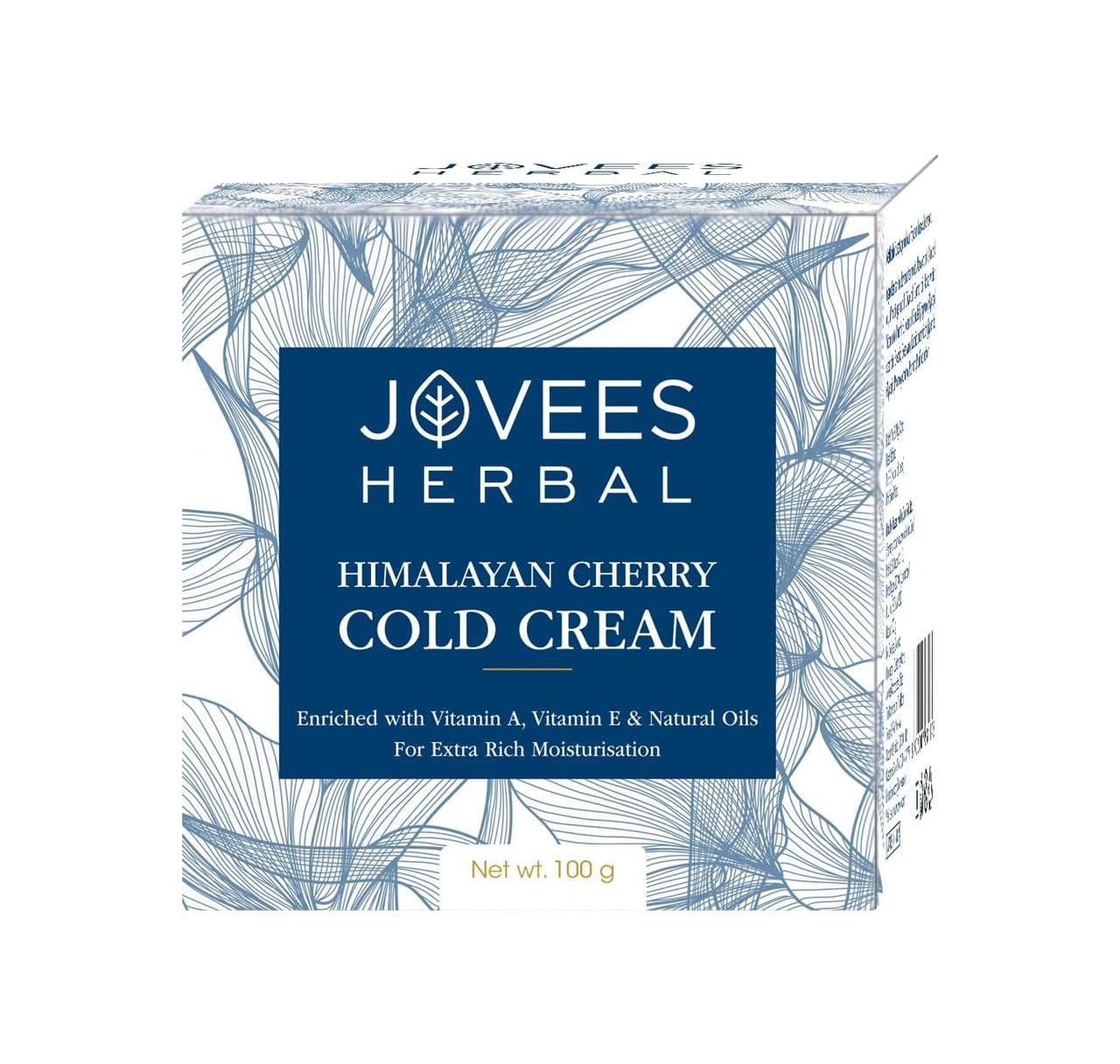 Jovees Herbal Himalayan Cherry Cold Cream For Hydrate & Soft Glowing Skin | Daily Lightweight. Non-Oily Cream with Almond & Olive Oil For Uneven Skin Tone 100g