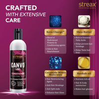 Streax Professional Canvoline Hair Care Combo (Streax Canvoline Shampoo 250 ml +Streax Canvoline Conditioner 250 ml) for Straightening Hair