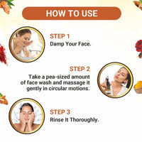 ELIBLISS Ubtan Natural Face Wash for All Skin Type with Turmeric & Saffron for Tan removal and Skin brightening