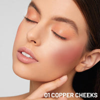 Seven Seas Cheek Bloom Liquid Blusher | Long Lasting and Highly Pigmented | Liquid Blusher and Lip Gloss (01-Copper Cheeks, 02-Chic Pink, 03-Rosy Cheeks, Pack of 3)