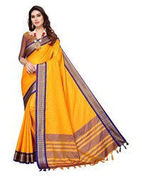 Tarshika Women's  Cotton Silk Handloom Weaving Silk Saree With Rich Contrast Pallu(COTTON SILK SAREE_04)