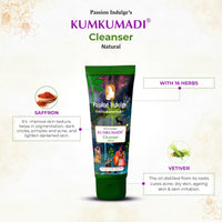 Passion Indulge Natural Kumkumadi Cleanser 100ml & Aloe Vera Gel For Skin 200ml Combo Pack