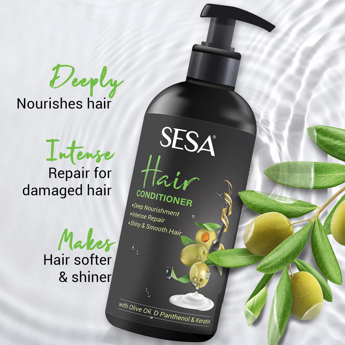 Sesa Anti Hairfall Shampoo and Conditioner Combo Hairfall Control Anti Dandruff Shampoo Infused with 17 Ayurvedic Herbs Smooth & Shiny Hair For Men & Women 500 ml + 300ml