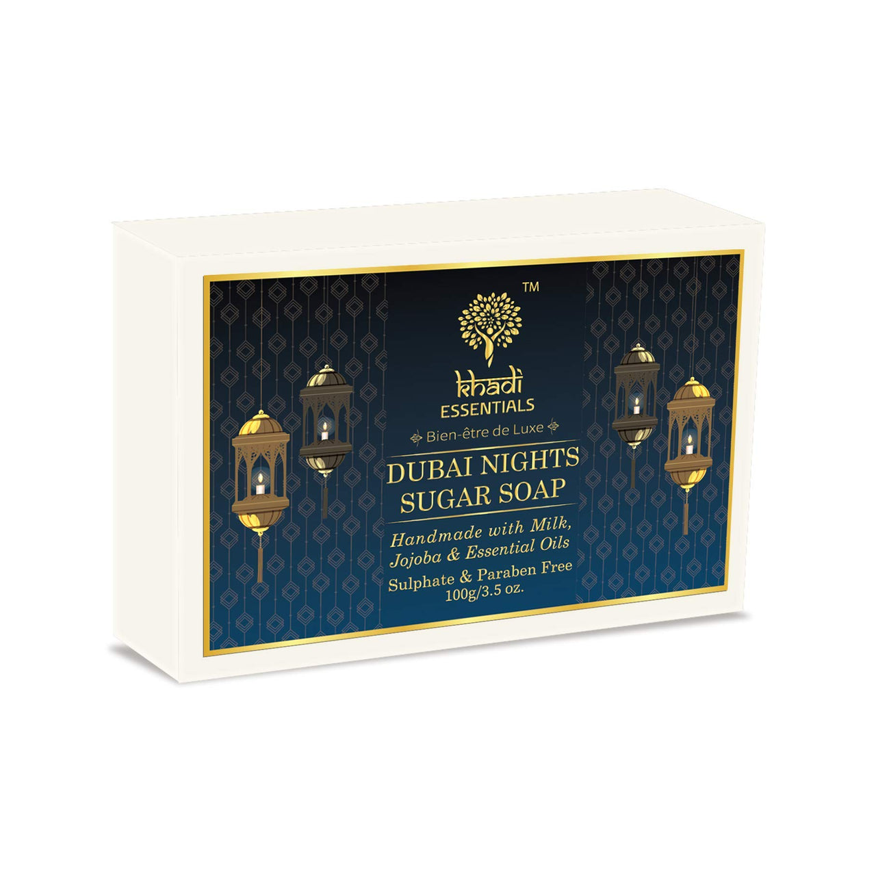 Khadi Essentials Ayurvedic Dubai Nights Goat Milk Soap With Rosehip Oil For Skin Brightening Natural Handmade Bath Bar 100gm