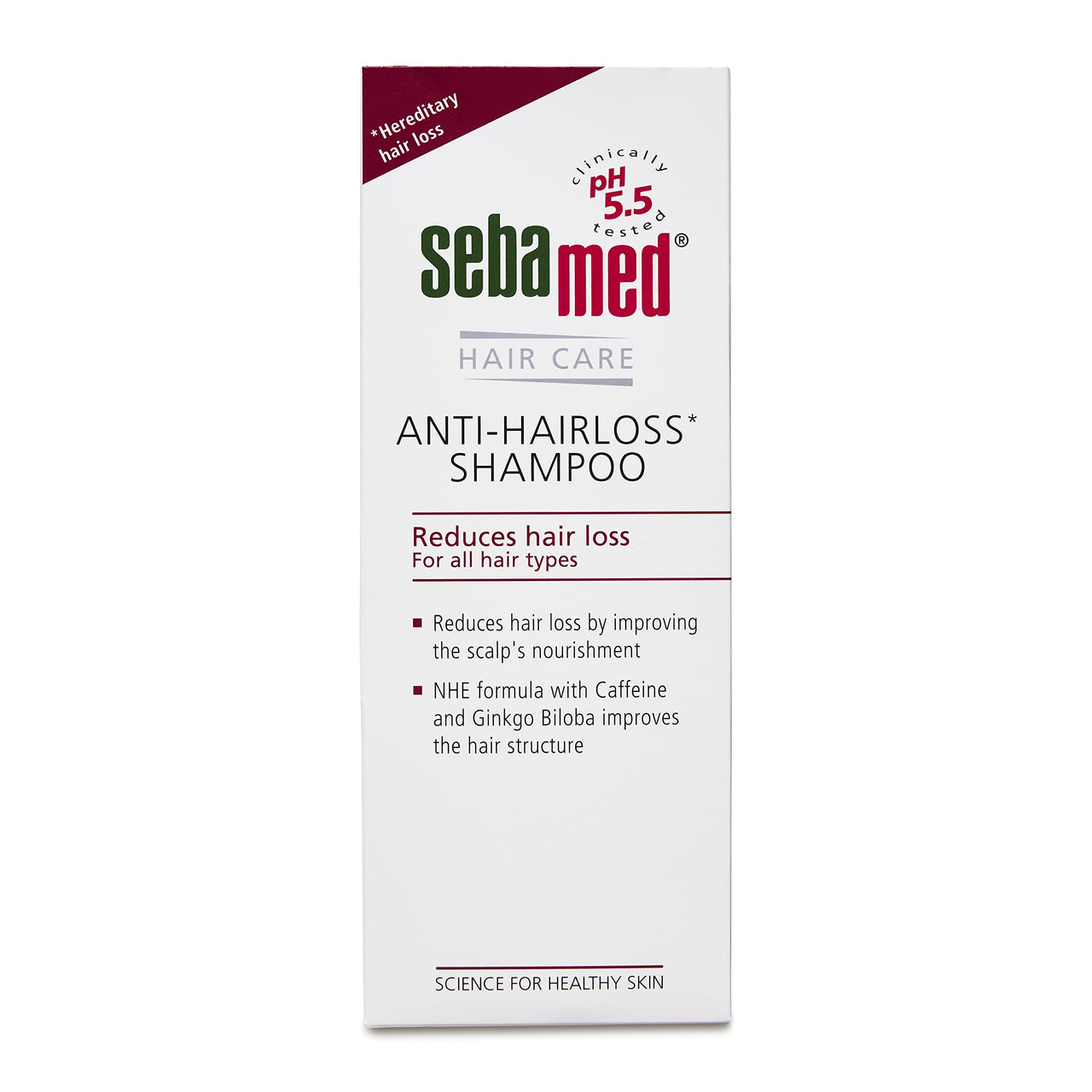 Sebamed Anti Hairloss Shampoo 200Ml | Ph 5.5 | Reduces Hairloss | Caffeine & Gingko Biloba | All Hair Types | Pack of 3
