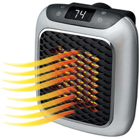 Ontel Handy Heater Turbo 800 Wall Outlet Small Space Heater with Adjustable Thermostat, Programmable 12-Hour Timer, Auto Shut Off - Quiet & Space-Saving Ceramic Mini Heater