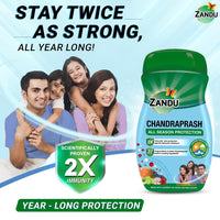 Zandu Chandraprash 900g | 2X Immunity Booster without Heat, All Season Protection Chyawanprash |Blend of 37 Ingredients | Made with Jaggery, No Added Refined Sugar
