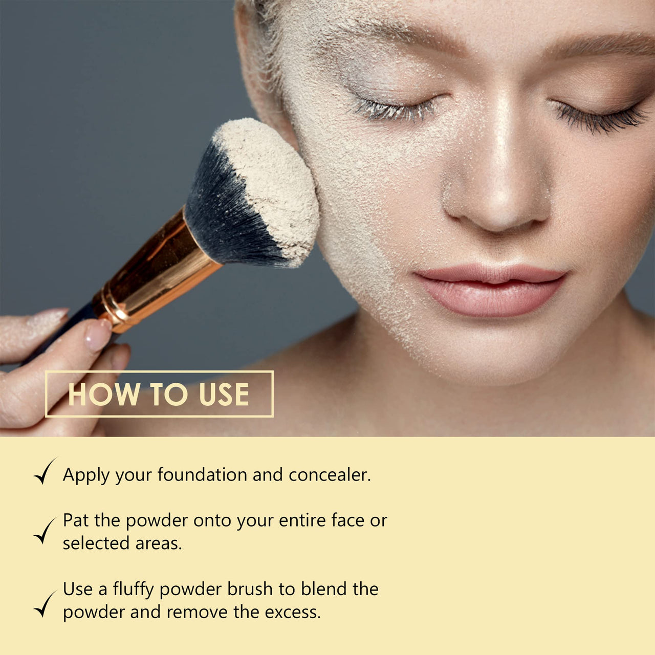 Shryoan Banana Luxury Loose Powder|Oil Control Banana Loose Powder | Make Up Setting Loose Powder| Long-lasting Coverage Reduces Shine (Pack of 2)