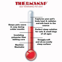 Furhaven ThermaNAP Self-Warming Cat Bed for Indoor Cats & Small Dogs, Washable & Reflects Body Heat - Quilted Faux Fur Reflective Bed Mat - Cream, Small