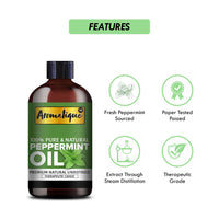 Aromatique Peppermint Essential Oil for Hair,Skin. 100% Pure and Natural Therapeutic Grade (15ml)