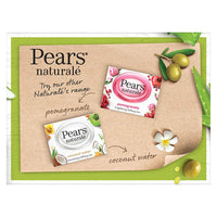 Pears Naturalé Aloe Vera Detoxifying Soap Bar, 125 g (Pack of 3) And Pears Naturale Brightening Pomegranate Bodywash, 250 ml