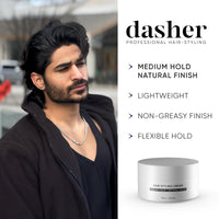 Dasher Sea Salt Spray (100ml) & Hair Styling Cream (100g), Lightweight Cream, Medium Hold Puck, Water-Based, Volumizes & Texturizes Hair, With Bhringraj & Vitamin E