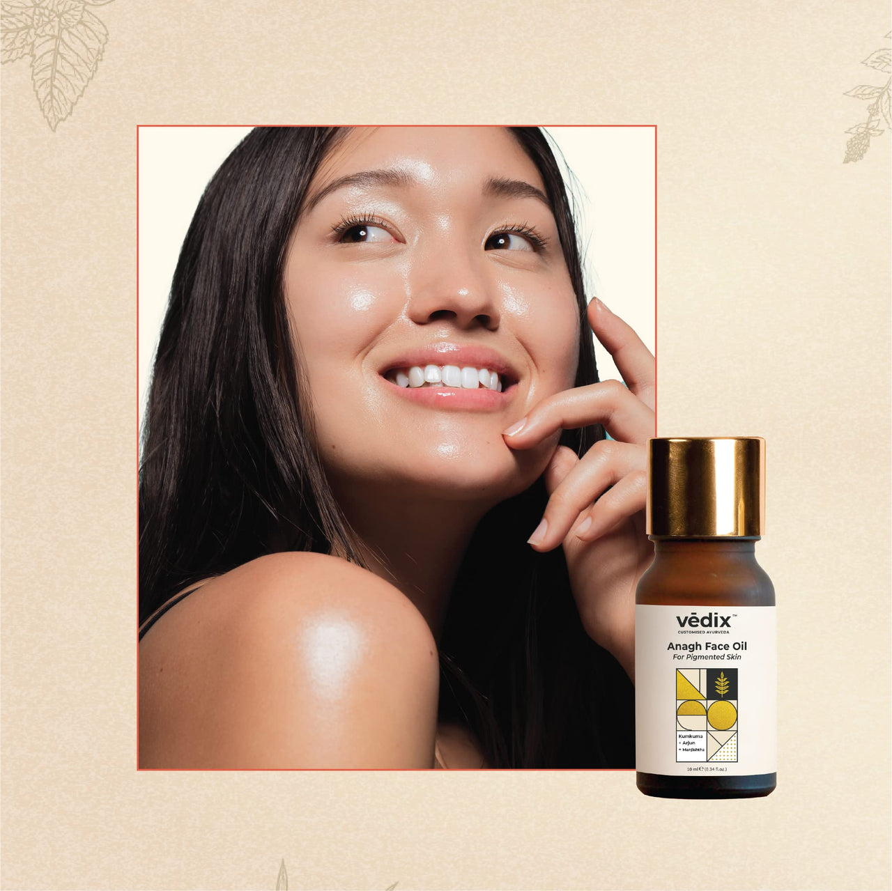 Vedix Customised Ayurvedic Face Oil | Anagh Face Oil For Pigmented Skin | With Kumkuma + Arjun + Manjishtha | For Pigmented Skin | For Dark Spots |10ml