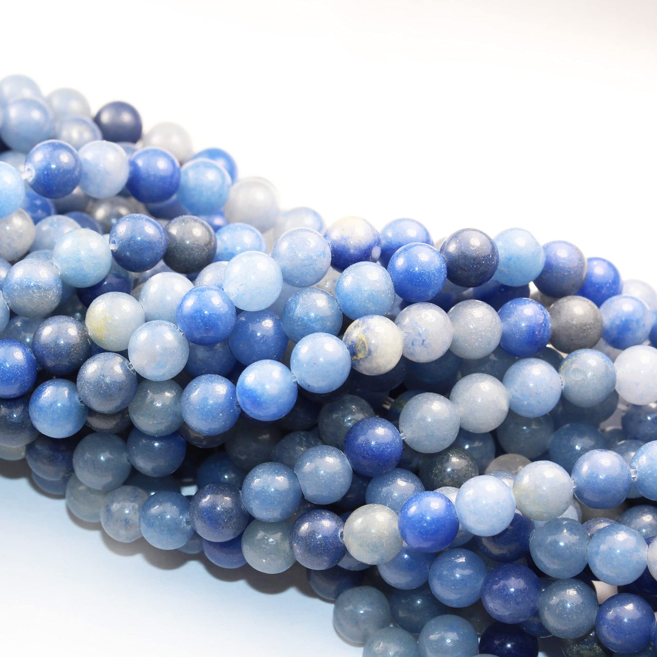 Crystal Beads for Making Jewelry Energy Healing Crystals Jewelry Chakra Crystal Jewerly Beading Supplies Blue Aventurine 6mm 15.5inch About 58-60 Beads