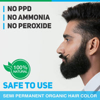Vegetal Safe Color Natural Beard Colour, Chemical-Free, Soft Black, 25g. (Pack of 3)