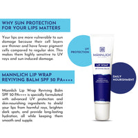 Mannlich Lip Balm For Men (10G) Lip Care With Spf 50 Pa++++ Protection - Lip Lightening For Dry & Chapped Lips - Moisturizes, Long-Lasting Hydration With 2% Kojic Acid & 1% Hyaluronic Acid, white