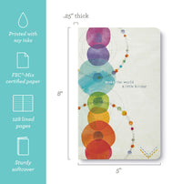 Compendium Softcover Journal - Make the World a Little Kinder. – A Write Now Journal with 128 Lined Pages, 5″W x 8″H Make the world a little kinder.