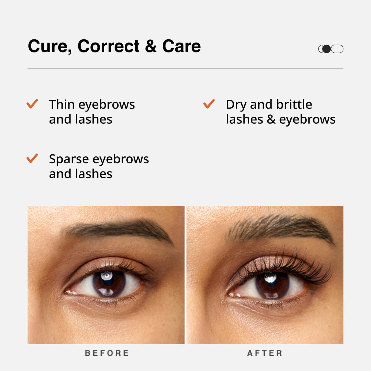 Cureskin Eye Brow & Lash Oil | Nourishes and Strengthens (7 ml) | Eyelash Growth Serum | Lash Serum for Eyelash Growth