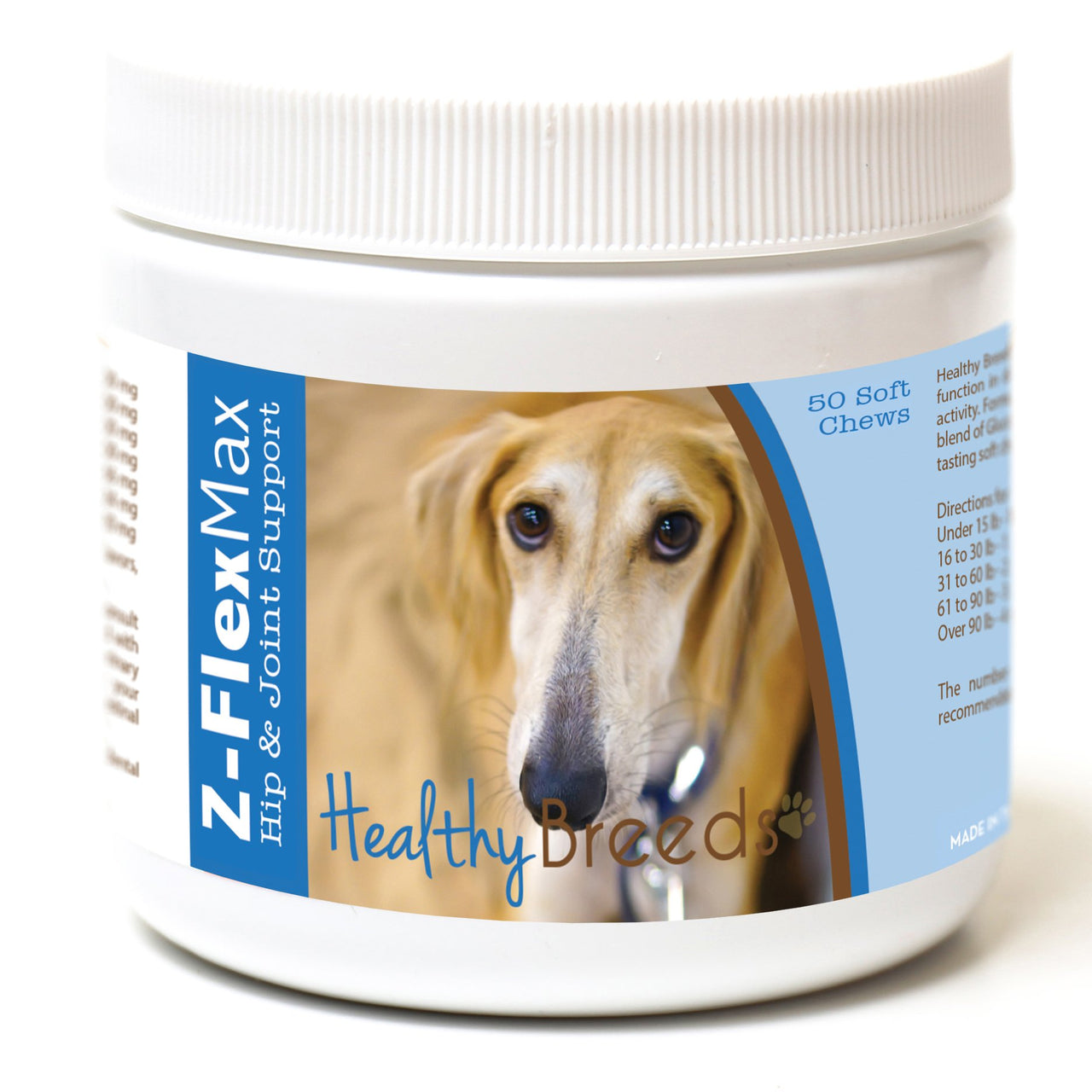 Healthy Breeds Sloughi Z-Flex Max Hip and Joint Soft Chews 50 Count 50 Ct