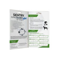 SENTRY PET CARE SENTRY Fiproguard Plus for Dogs, Flea and Tick Prevention for Dogs (23-44 Pounds), Includes 6 Month Supply of Topical Flea Treatments