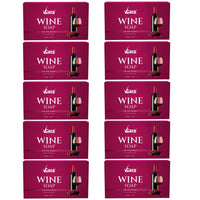 VCare Red Wine Bathing Bar/Soap for Body, Hand, Face 100 gm - Helps to Reduce Fine Lines and Wrinkles for Men and Women (Pack of 10)