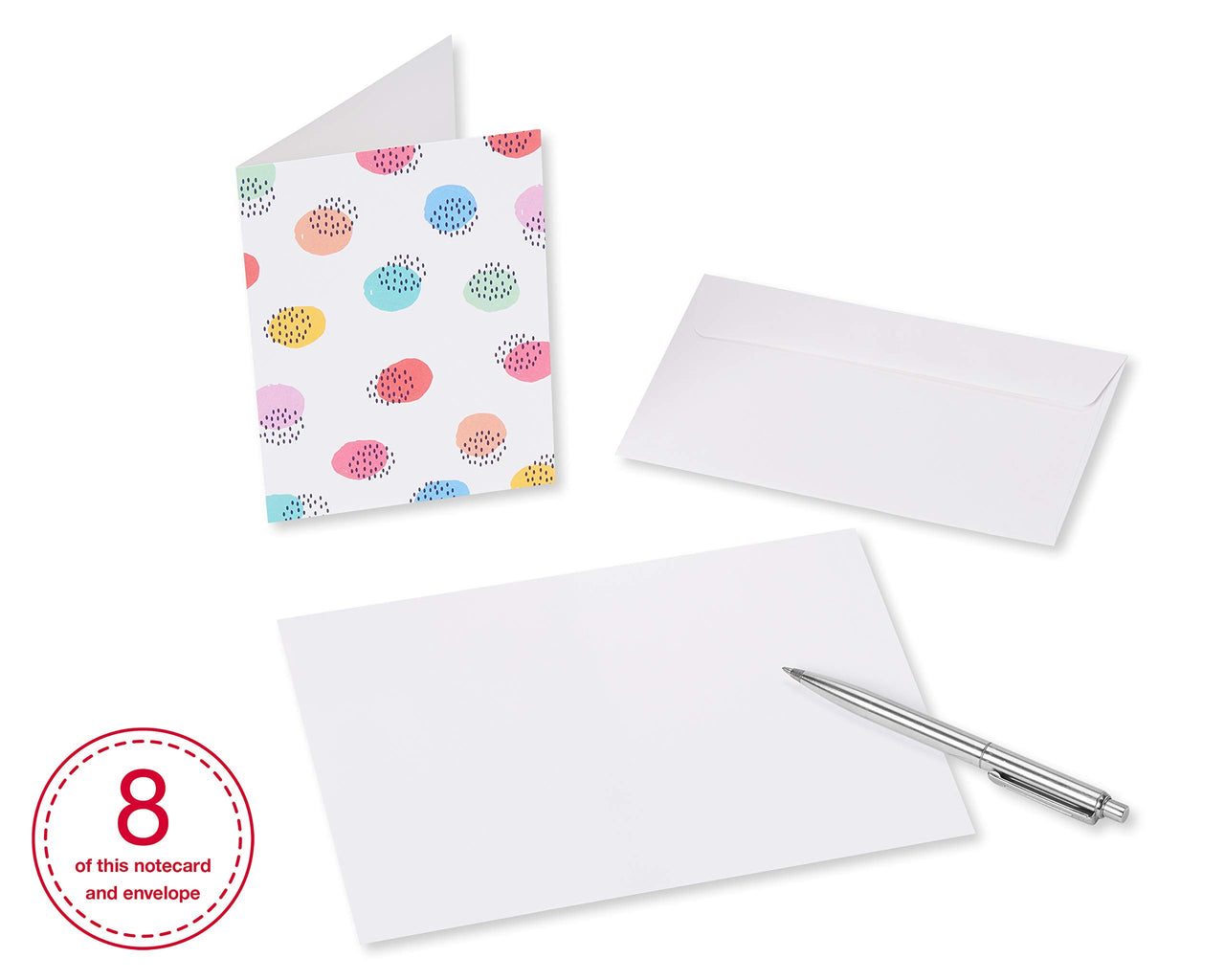 American Greetings Blank Cards with White Envelopes for All Occasions, Rainbow Designs (48-Count)