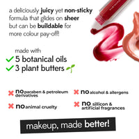 Ruby's Organics Lip Oil Gloss for Women and Girls, All Skin Tones- Moisturizing, Long Lasting, Non Sticky and Non Drying Formula, Glossy Texture, Natural Lip Makeup, Paraben Free - Grapevine, 6.5ml