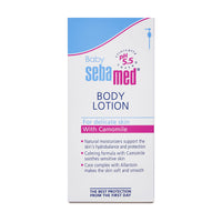 SebaMed Baby Body Lotion, For All Skin Types, 400 ml & Children’s Shampoo (50ml) & Baby Powder with Honeysuckle 200g