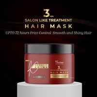 TryOnes Keratin and Rosemary Oil Hair Mask for Deep Conditioning and Frizz Control Salon Like Treatment for Smooth and Shiny Hair Up to 72 Hour Frizz Control for Dry and Damaged Hair - 200ml