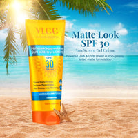 VLCC Matte Depigmentation Look Spf 30 - 50g Sun Screen Gel Cream | Matte & Oil Free Sunscreen | Non Greasy Sun Protection | Long Lasting Tinted Sunscreen | Helps Reduce Pigmentation and Dark Spots.