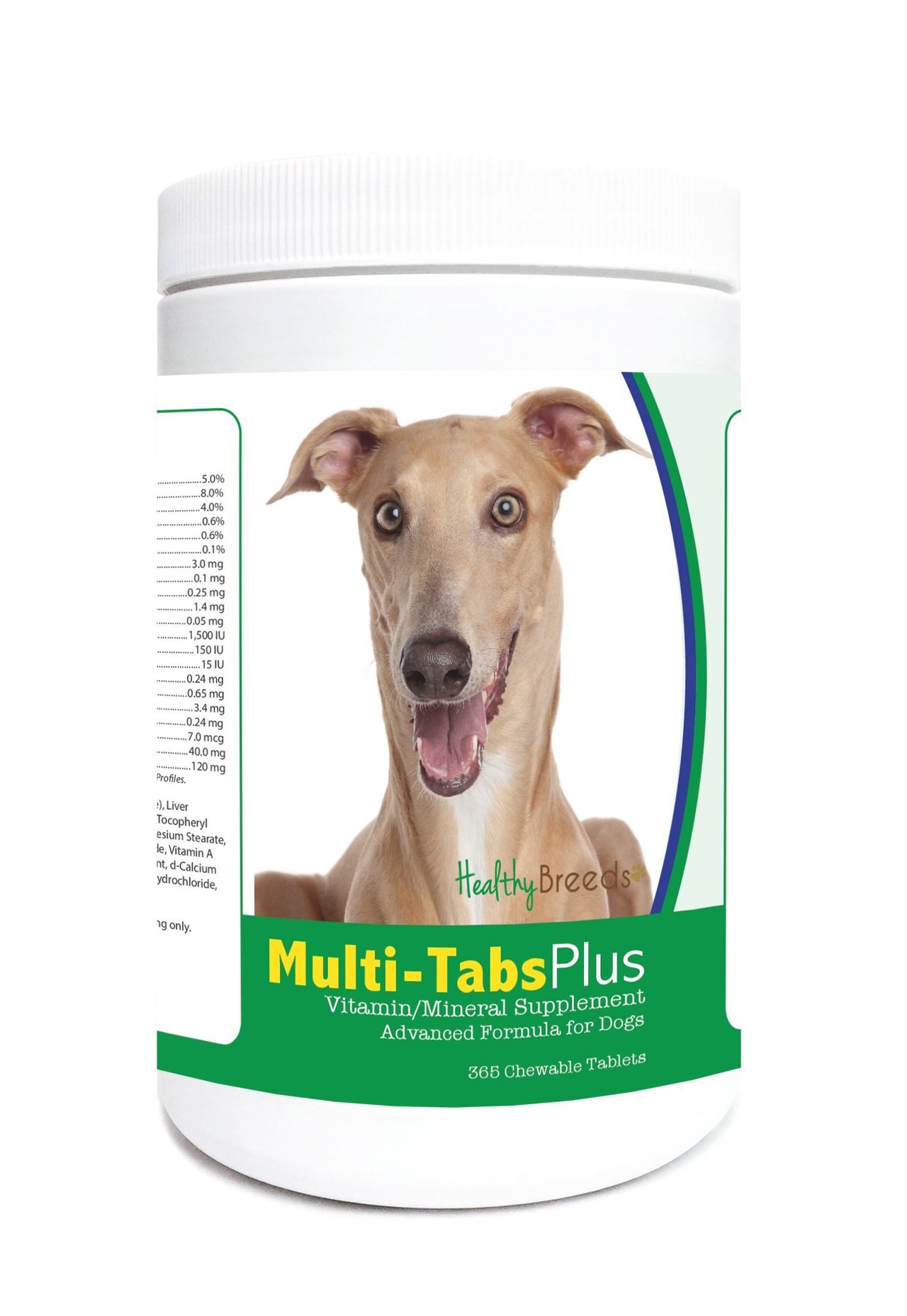 Healthy Breeds Italian Greyhound Multi-Tabs Plus Chewable Tablets 365 Count 365 Tabs