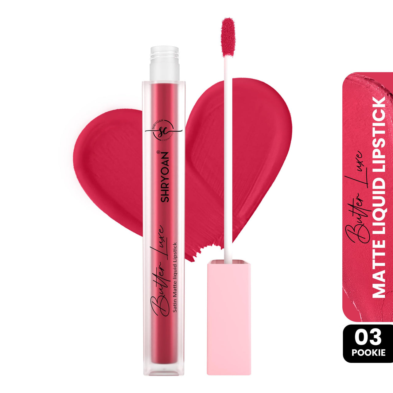 Shryoan Butter Luxe Satin Matte Liquid Lipstick | Ultra Pigmented, Long-Lasting, Non-Transfer Formula, Smooth Lip Color, Weightless Finish, Silky Matte Finish (6ml) (Shade 03, Shade 03)