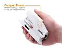 Bostitch Office 20 Sheet Stapler (Include 210 Staples), Small Stapler Size, Fits into The Palm of Your Hand, White (KT-B150-WHITE)