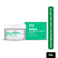 ZM Zayn & Myza Tea Tree Day Cream for Women Daily Use with SPF 25, Salicylic Acid, Reduces Acne & Pimples, Moisturizing for Oily & Acne-Prone Skin - 50g