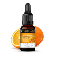 Soulflower Orange Essential Oil | Hydrates Dry Skin, Acne Prone Skin, Hair Nourishment |100% Organic, Pure, Natural & Undiluted, 15ml