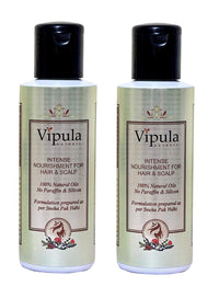 Vipula 100% Natural Ayurvedic Herbal Hair Oil, for Longer, Thicker, Shinier Hairs with Sulfate & Paraben Free Shampoo - Repairs Damaged Dry & Dull Hairs, Promotes Hair Growth- (Pack of 3+1 Shampoo)