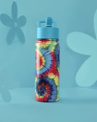 Simple Modern Kids Water Bottle with Straw Lid | Insulated Stainless Steel Reusable Tumbler for School, Girls | Summit Collection | 18oz, Tie-Dye -Tie-Dye
