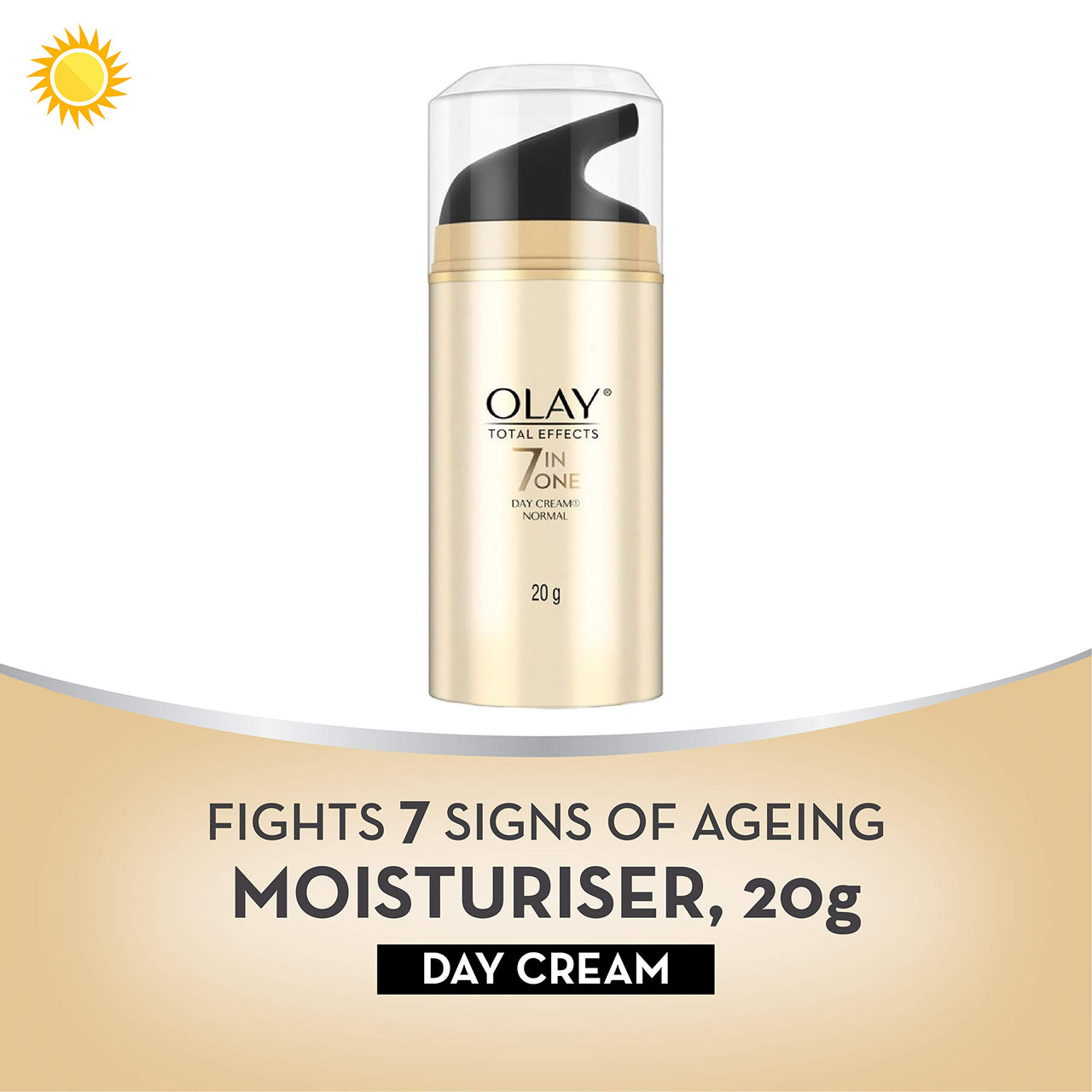 Olay Total Effects Day Cream | Fights 7 Signs of Ageing | With Niacinamide and Green Tea Extracts | Normal, Oily, Dry, Combination Skin | 20g
