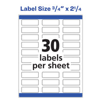 Avery Print-to-The-Edge Printable Address Labels with Sure Feed, 0.75