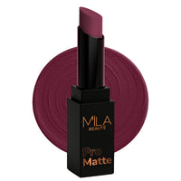 Mila Beauté Pro Matte Lipstick | Highly Pigmented & Long lasting | Semi Matte Finish | Light Weight Lipstick | Single Swipe Application | Luxurious Lip Color | Shade - (Queen, 4.2g)