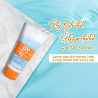 Spawake Protect Aqua Gel SPF 30/PA++| No White Cast, Non-Sticky, Lightweight | Daily Sun Protection for Oily & All Skin Types | Moisturizing & Fast-Absorbing Face Sunscreen