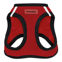 Voyager Step-in Air Dog Harness - All Weather Mesh Step in Vest Harness for Small and Medium Dogs and Cats by Best Pet Supplies - Harness (Red/Black Trim), XL (Chest: 20.5-23