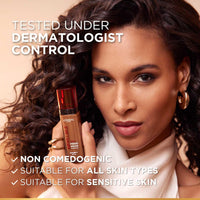 L'Oreal Paris Oil Absorbing Formula, Transferproof, Heatproof and Long-Lasting, Infallible 32H Fresh Wear Radiant Liquid Foundation - 235 Honey Radiant Finish