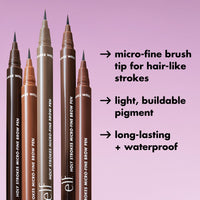 e.l.f. Holy Strokes Micro-Fine Brow Pen, for a Natural Look, Long-Lasting Eyebrow Pencil, Waterproof & Smudge-Proof, Vegan & Cruelty Free, Auburn