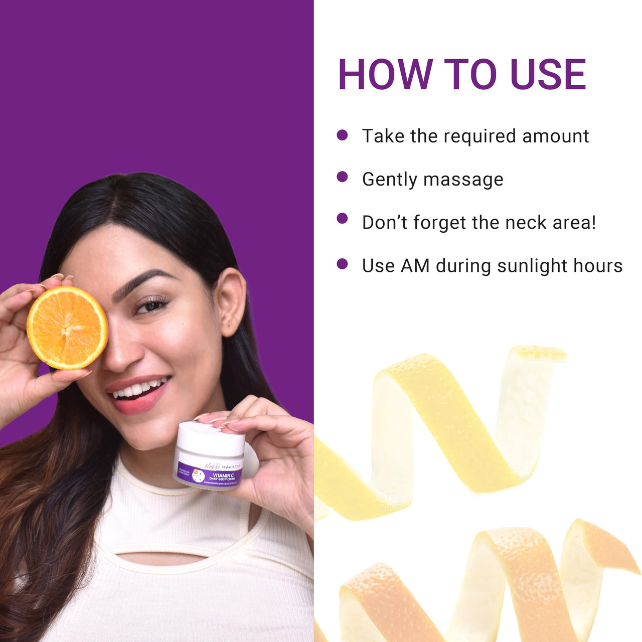 Iba Advanced Activs Vitamin C Daily Glow Cream, 50 g with Hyaluronic Acid for Enhances Skin Radiance and Reduces Dullness