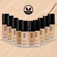 FACESCANADA Flawless Matte Foundation-Absolute Ivory,30 Ml 3-In-1 Foundation+Moisturizer Cream For All Skin Types+Concealer|12 Hr Hydration+Spf 1|Hd Matte Coverage|Lightweight|Anti Ageing,Pack Of 1