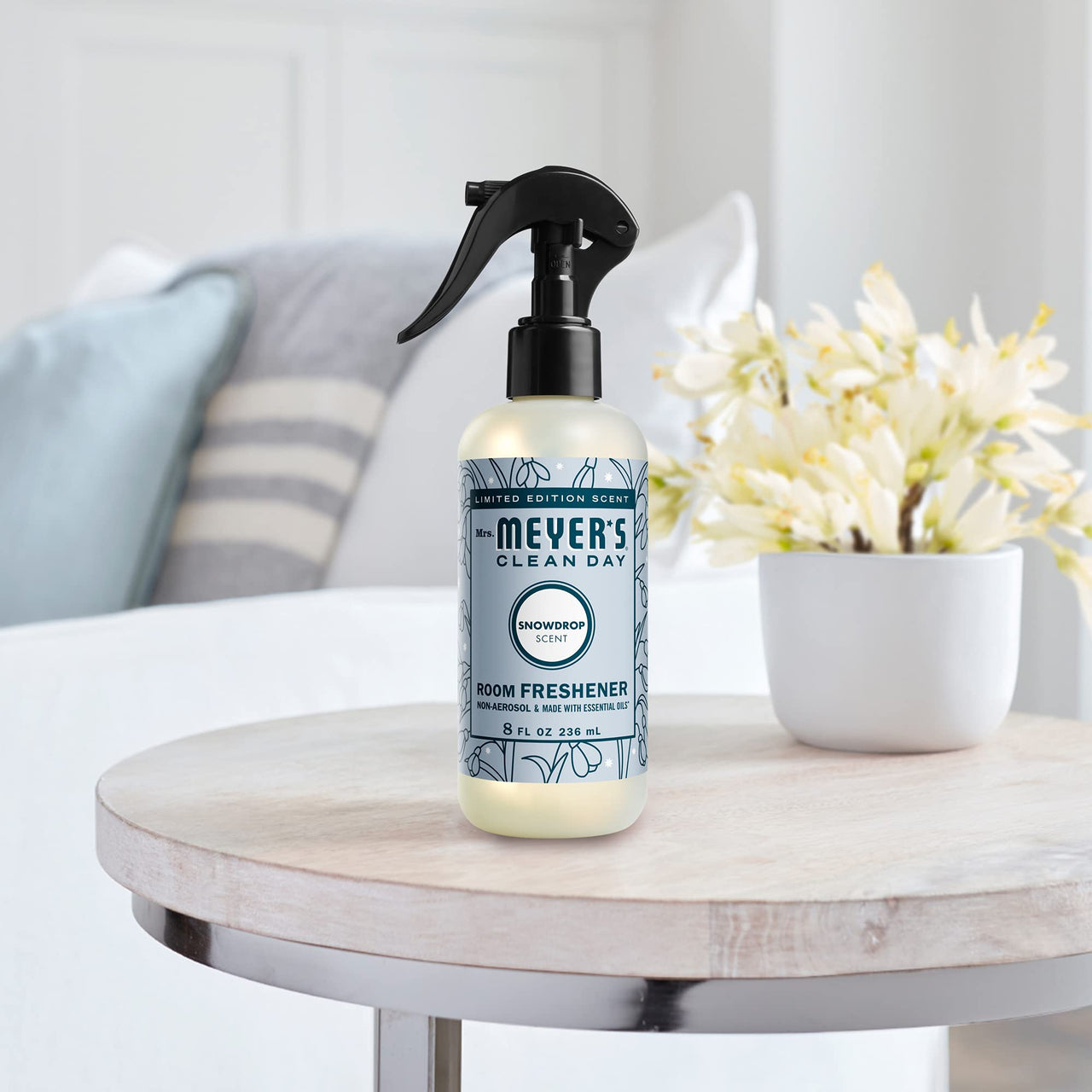 MRS. MEYER's CLEAN DAY Room and Air Freshener Spray, Non-Aerosol Spray Bottle Infused with Essential Oils, Lemon Verbena, 8 fl. oz - Pack of 3 8 Fl Oz (Pack of 3)