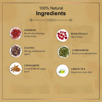 The Tea Heaven Green Tea Tea Gift - Kashmiri Kahwa-With, Saffron And Spices- 30 Tea Bags, 2.5 Gm